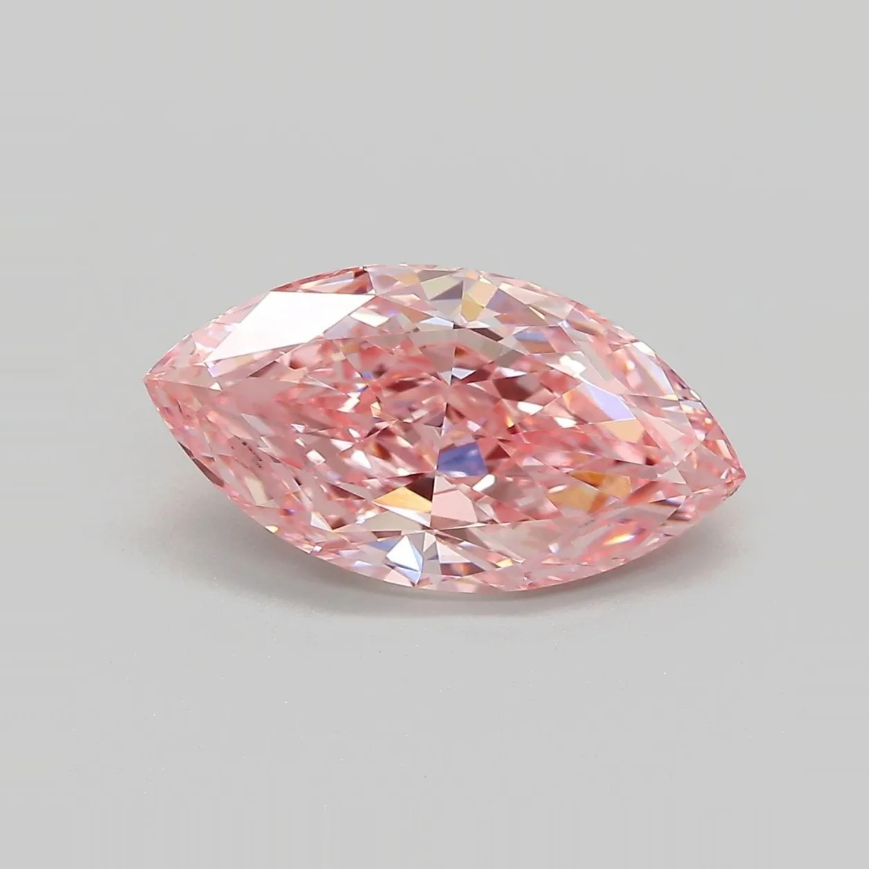 3.05ct Marquise Lab Grown Diamond (Colour Fancy Vivid Pink, Clarity VVS2, IGI Certified)