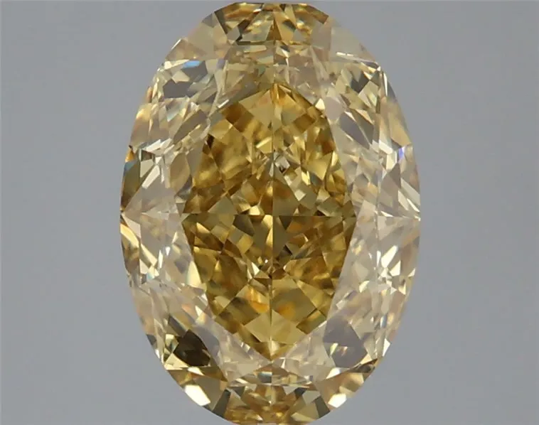 3.07ct Oval Lab Grown Diamond (Colour Fancy Intense Yellow, Clarity VVS2, IGI Certified)