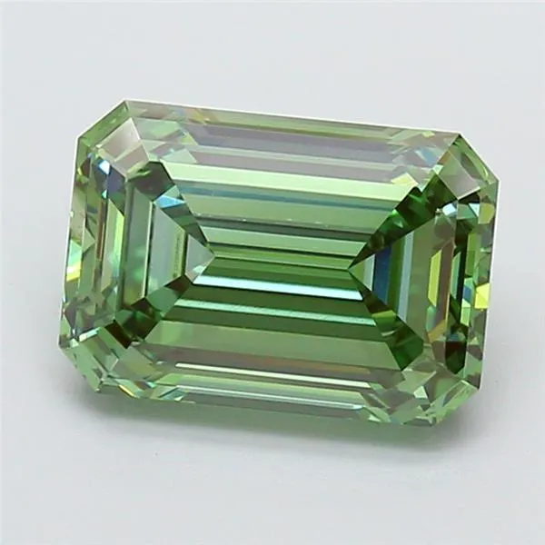 3.09ct Emerald Lab Grown Diamond (Colour Fancy Vivid Green, Clarity VVS2, IGI Certified)