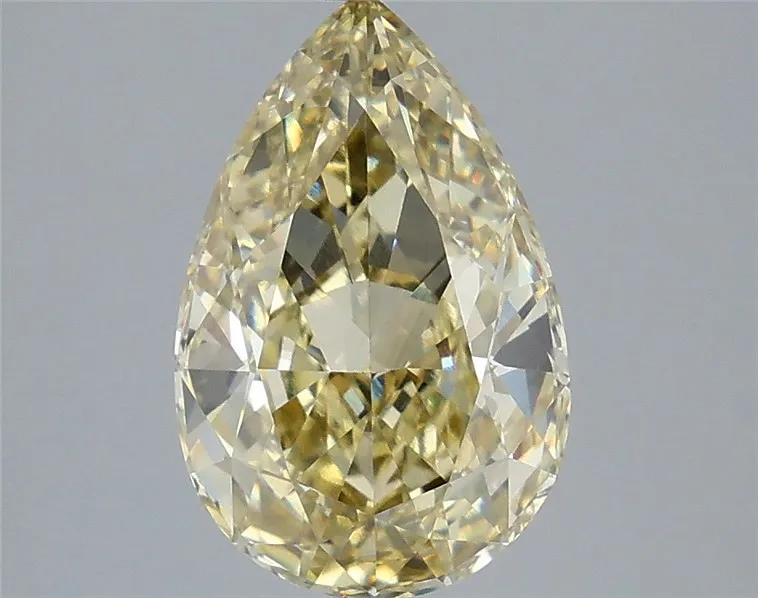3.09ct Pear Lab Grown Diamond (Colour Fancy Yellow, Clarity VVS2, IGI Certified)
