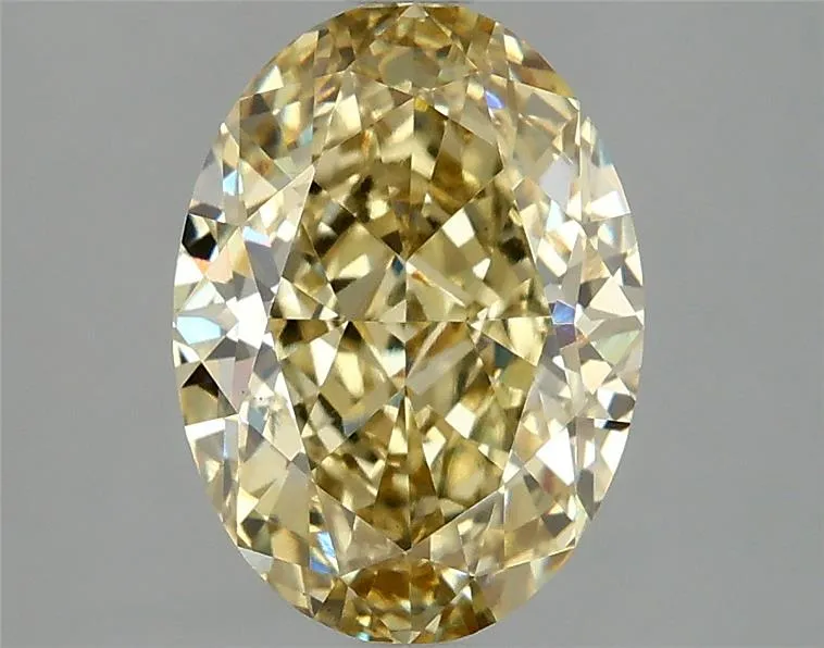 3.10ct Oval Lab Grown Diamond (Colour Fancy Intense Yellow, Clarity VS1, IGI Certified)