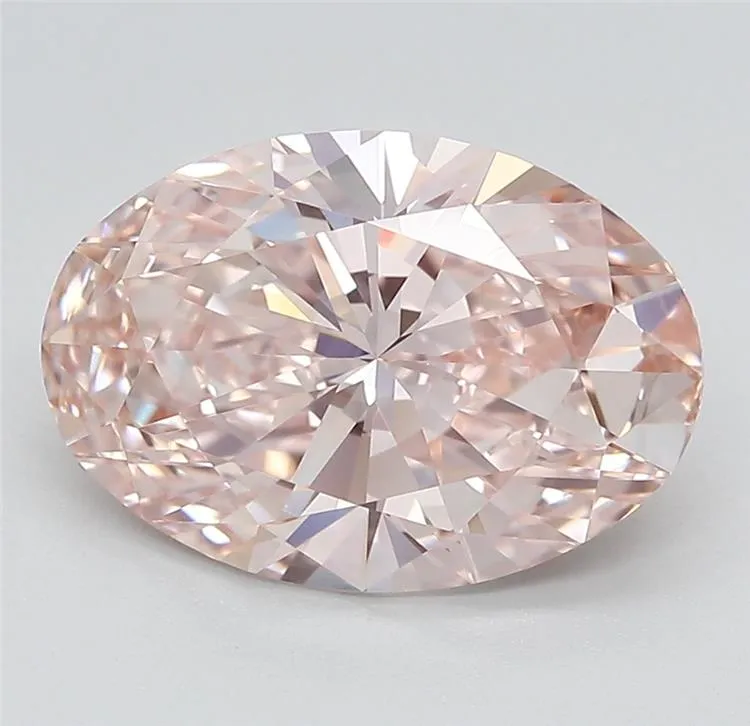 3.23ct Oval Lab Grown Diamond (Colour Fancy Intense Brownish Pink, Clarity IF, Cut EX, IGI Certified)
