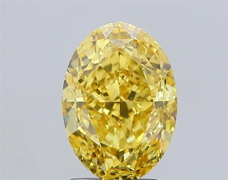 3.25ct Oval Lab Grown Diamond (Colour Fancy Intense Yellow, Clarity VVS2, IGI Certified)