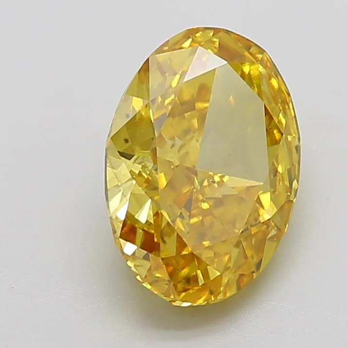 3.49ct Oval Lab Grown Diamond (Colour Fancy Vivid Yellow, Clarity VS2, Cut GD, IGI Certified)
