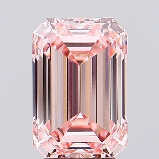 3.60ct Emerald Lab Grown Diamond (Colour Fancy Intense Pink, Clarity VVS2, IGI Certified)