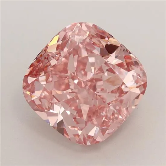 4.00ct Cushion brilliant Lab Grown Diamond (Colour Fancy Vivid Pink, Clarity VVS2, IGI Certified)