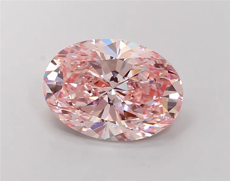 4.01ct Oval Lab Grown Diamond (Colour Fancy Intense Pink, Clarity VVS2, IGI Certified)
