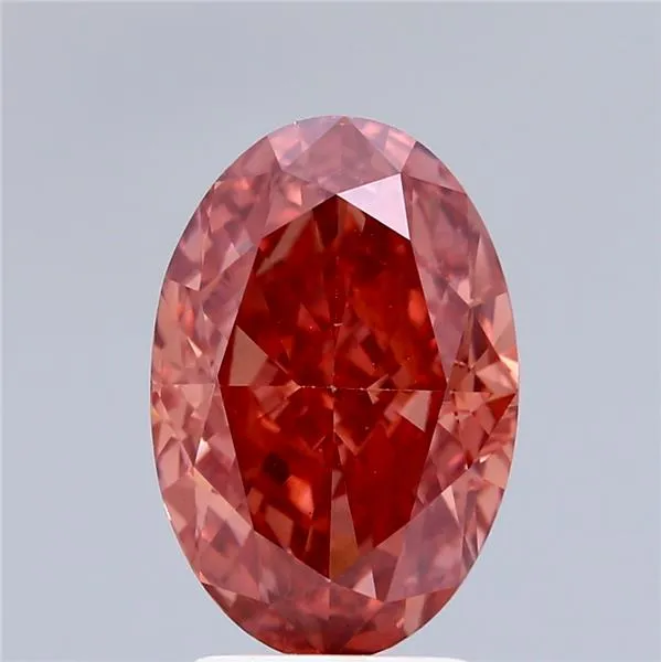 4.03ct Oval Lab Grown Diamond (Colour Fancy Vivid Brownish Orange, Clarity VS1, IGI Certified)