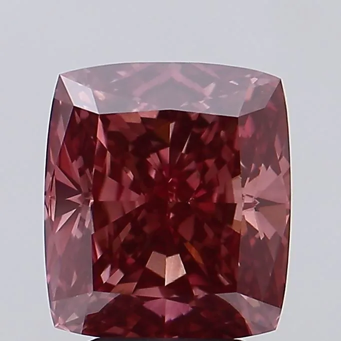 4.08ct Cushion modified Lab Grown Diamond (Colour Fancy Brown Pink, Clarity VS2, IGI Certified)