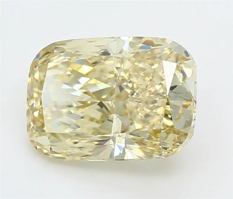 4.10ct Cushion modified Lab Grown Diamond (Colour Fancy Intense Yellow, Clarity VVS2, IGI Certified)