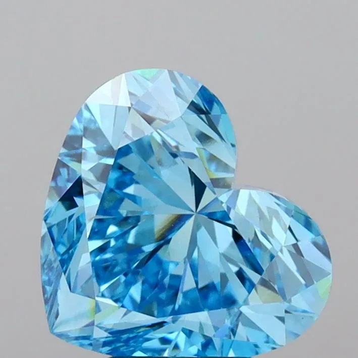 4.52ct Heart Lab Grown Diamond (Colour Fancy Vivid Blue, Clarity VVS2, IGI Certified)