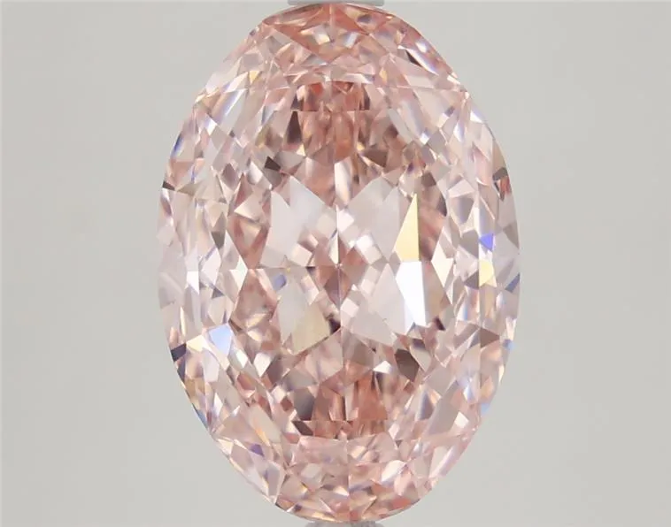 4.58ct Oval Lab Grown Diamond (Colour Fancy Vivid Pink, Clarity VS1, IGI Certified)