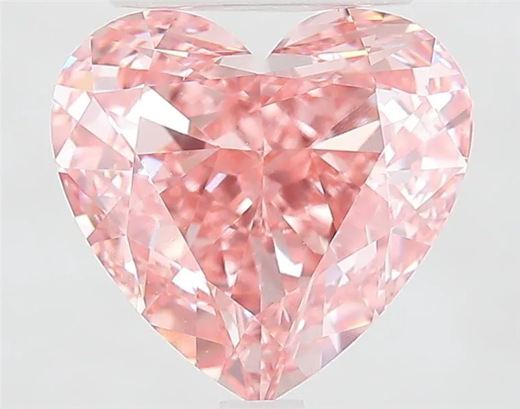 4.71ct Heart Lab Grown Diamond (Colour Fancy Vivid Pink, Clarity VVS2, IGI Certified)