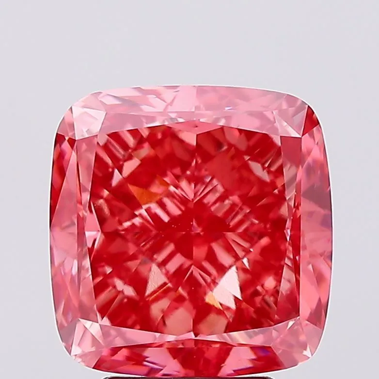 5.04ct Cushion modified Lab Grown Diamond (Colour Fancy Vivid Pink, Clarity VS1, IGI Certified)