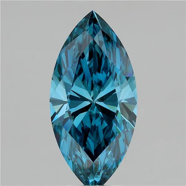 5.07ct Marquise Lab Grown Diamond (Colour Fancy Vivid Blue, Clarity VS1, IGI Certified)