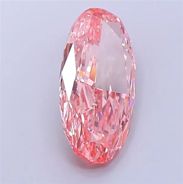 5.40ct Oval Lab Grown Diamond (Colour Fancy Vivid Pink, Clarity VVS1, IGI Certified)
