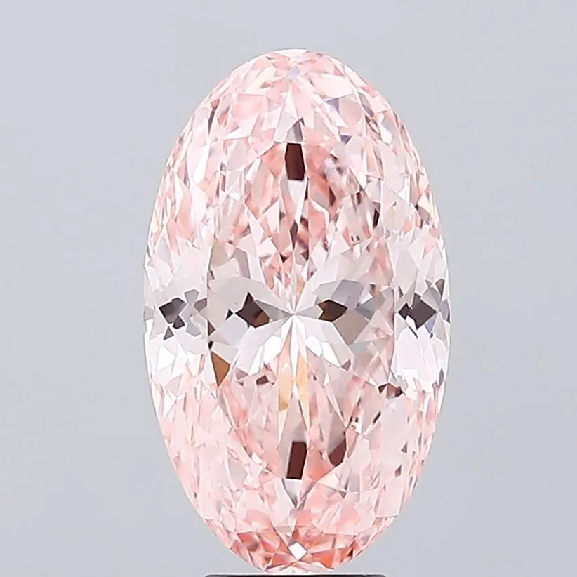 6.02ct Oval Lab Grown Diamond (Colour Fancy Vivid Pink, Clarity VS1, IGI Certified)