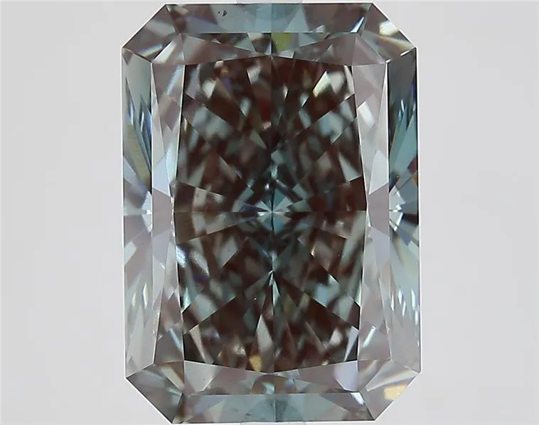 7.03ct Radiant Lab Grown Diamond (Colour Fancy Intense Blueish Green, Clarity VS1, IGI Certified)